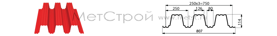 профнастил H114-750