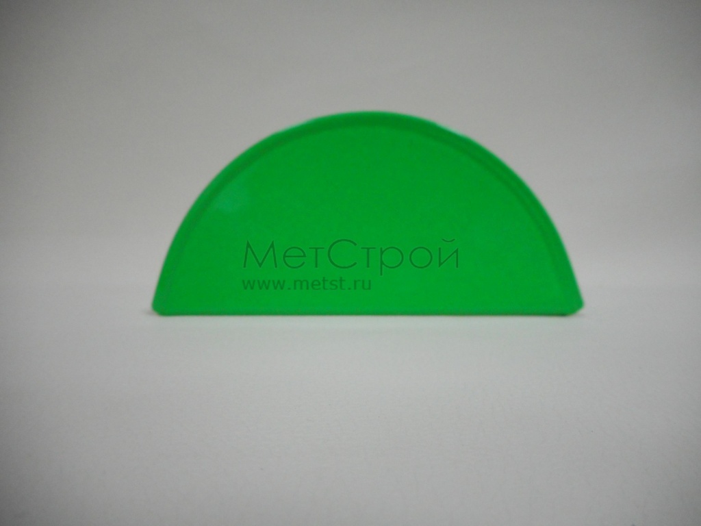 Заглушка желоба круглого водостока Wincraft 
из оцинкованной стали с полимерным покрытием люминесцентного зеленого цвета — RAL 6038