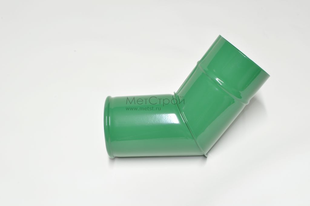 Отмет (колено нижнее) водостока 100 мм цвета 
зеленой мяты (RAL 6029)