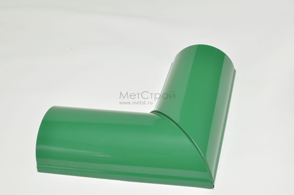 Желоб угла 90 градусов с полимерным покрытием 
с двух сторон цвета RAL 6029 — мятно-зеленый