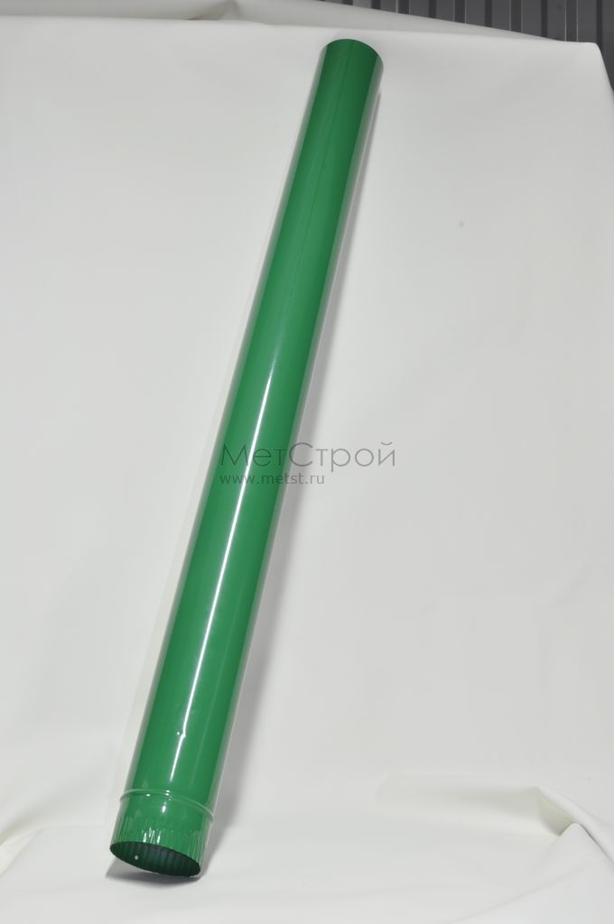 Труба водосточной системы с полимерным покрытием цвета RAL 6029 (зеленая мята)