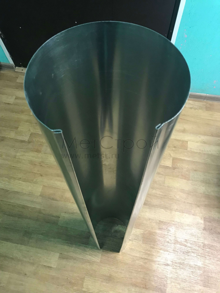 Кожух защитный с замком из оцинкованной стали 1250х0.5 мм, d160 мм, Москва, 10-2017 (3)