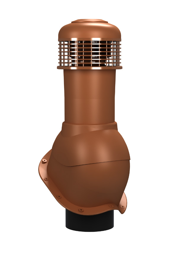 Вентвыход Wirplast K65 D150 неутепленный с электровентилятором 305м³/час для металлочерепицы
