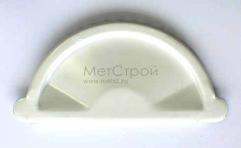 Заглушка для желоба оцинкованной круглой 
водосточной системы с покрытием цвета RAL 9010 — Чистый белый