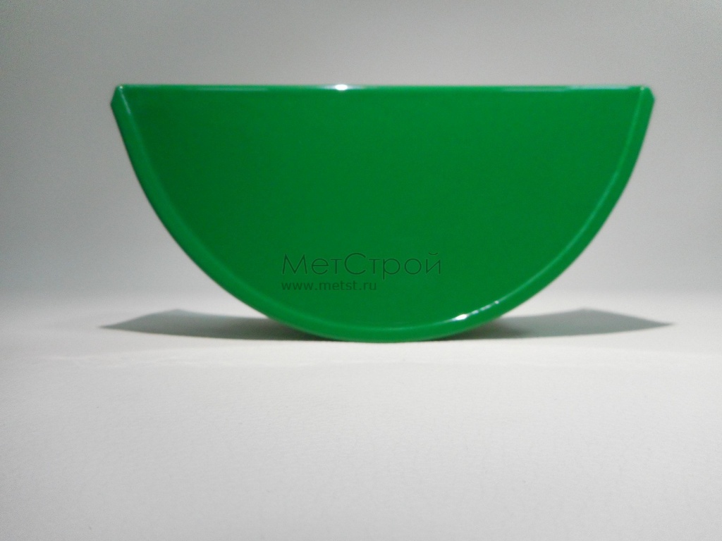 Заглушка для водосточного желоба с полимерным покрытием пурал — RAL 6005 – цвет Зеленый мох