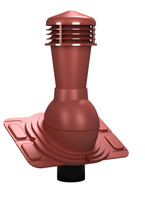 Вентиляционный выход Wirplast K25 D110 для металлической кровли Ral 3009 красный