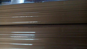 Порошковая покраска прямоугольных водосточных труб 0.5×102×76 мм в цвет RAL 8025 бледный коричневый (8)