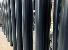 Трубы водосточные диаметром 110 мм, длиной 
1000 мм, толщиной металла 0.5 мм, RAL 9011