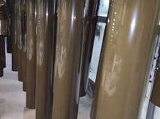 Трубы водосточные диаметром 125 мм, длиной 
1250 мм, толщиной металла 0.5 мм, RAL 6008