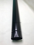 Водосточная труба черная оцинкованная диаметром 100 мм, толщиной 0.5 мм, с полимерным матовым покрытием RAL 9005