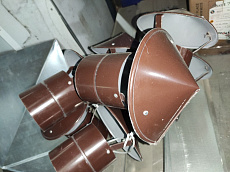 Зонт флюгарка диаметром 100 мм, толщиной 
металла 0.5 мм, PE RAL 8017