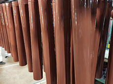 Трубы водосточные диаметром 125 мм, толщиной 
металла 0.5 мм, длиной 1000 мм, RAL 8004