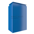 Фасадная кассета угловая с закрытым типом крепления СК-2014 из оцинкованной стали цвета RAL 5005 синий насыщенный