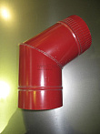 Колено трубы водостока с полимерным покрытием цвета RAL 3011 (коричнево-красный)
