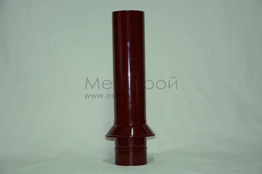 Соединитель водосточной трубы и дренажной системы с покрытием цвета RAL 3005 винный красный (вишневый)