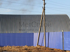 Домодедовский р-н, поставка профлиста с покрытием цвета RAL 5005 (сигнальный синий), оцинкованного штрипса 1,0х600 мм для строительства ангара